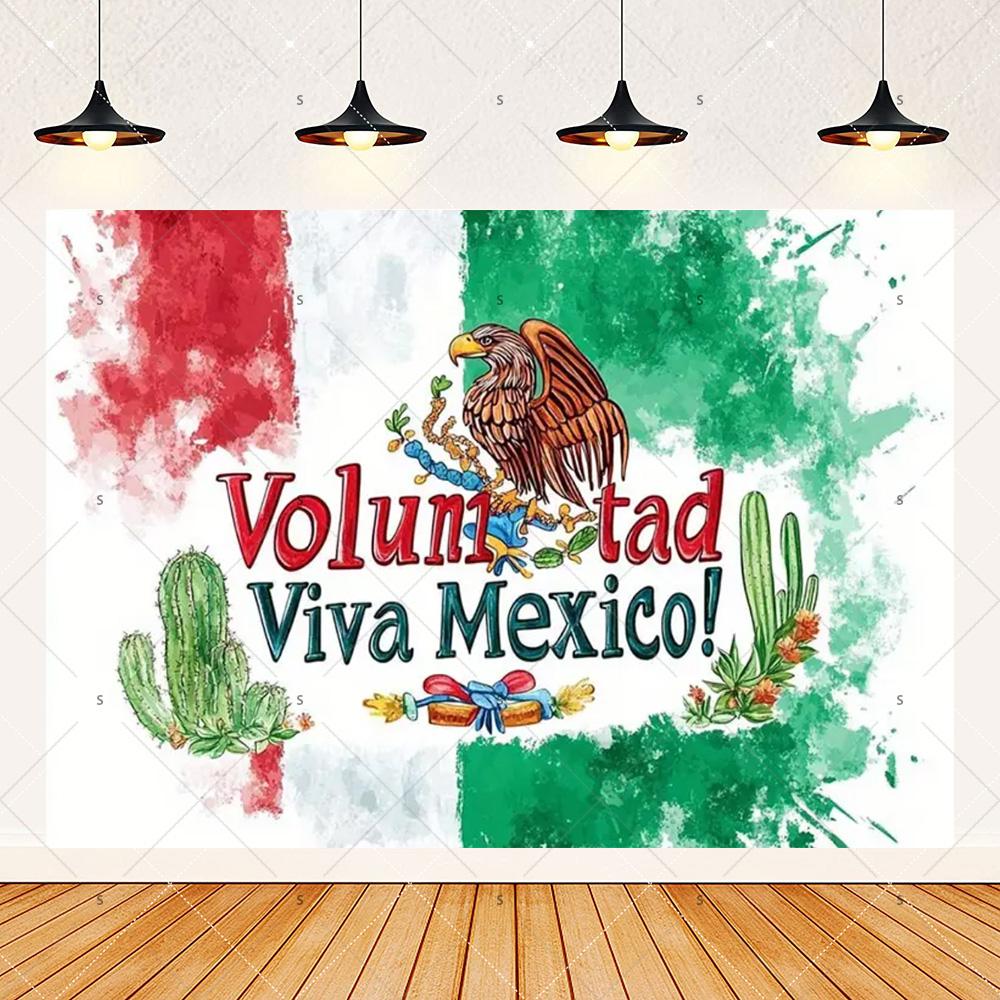 September 16th Mexican Independence Day Backdrop Supplies Eagle Snake Cactus Photography Background Mexican Fiesta Party Decor 120X90CM
September 16th Mexican Independence Day Backdrop Supplies Eagle Snake Cactus Photography Background Mexican Fiesta Party Decor 120X90CM
