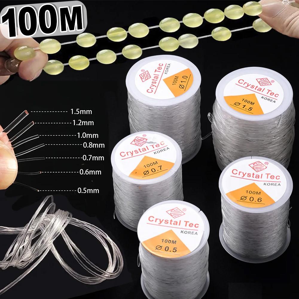 100m Strong Elastic Crystal Beading Thread Cord Jewelry Making Necklace Bracelet DIY Beads String Stretchable Thickness 0.4-1mm 0.5mm
100m Strong Elastic Crystal Beading Thread Cord Jewelry Making Necklace Bracelet DIY Beads String Stretchable Thickness 0.4-1mm 0.5mm