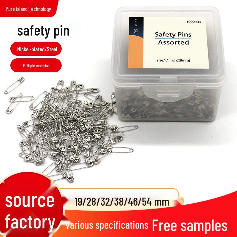 Булавки безопасные 28 мм из нержавеющей стали и меди - 1000 штук для брошей и швейных принадлежностей 19mm Silver (1000 pcs/box)
Булавки безопасные 28 мм из нержавеющей стали и меди - 1000 штук для брошей и швейных принадлежностей 19mm Silver (1000 pcs/box)