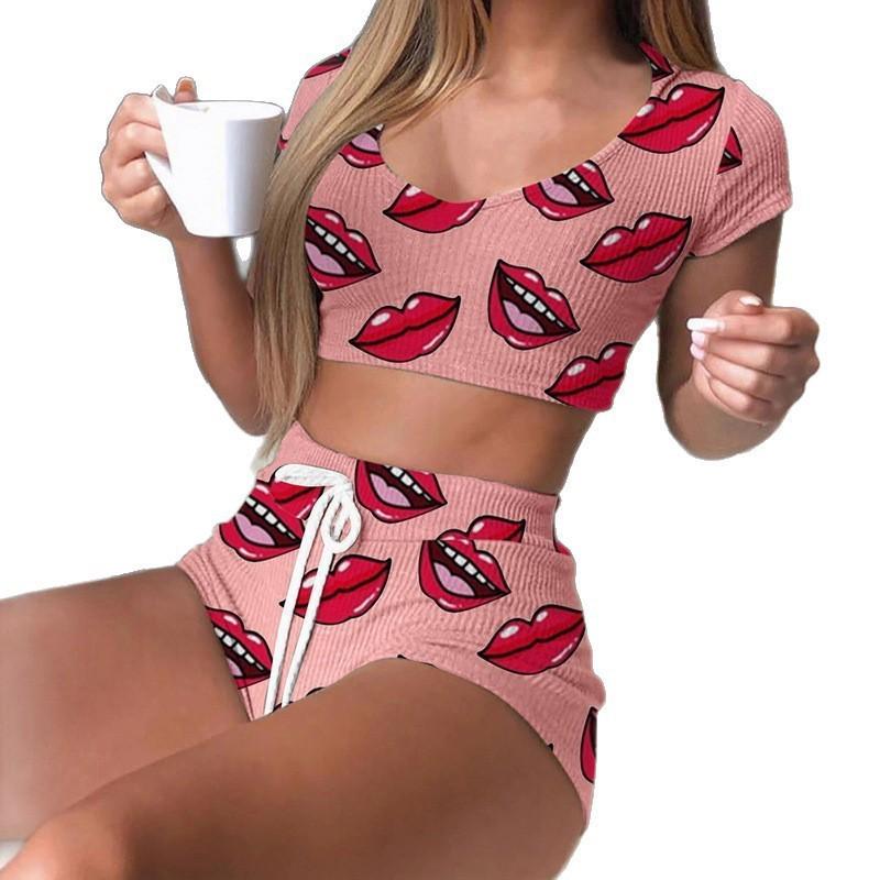 Round Neck Ribbed Lipstick Footprint One-Piece Lingerie - Sexy Home Wear for Women Small рожевий
Round Neck Ribbed Lipstick Footprint One-Piece Lingerie - Sexy Home Wear for Women Small рожевий