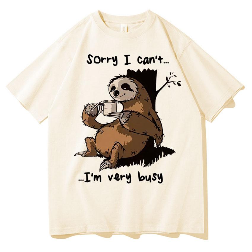 Sloth Sorry Im Too Busy High Quality Tshirt Printed Tshirts Short Sleeves Summer Graphic Cotton T Shirts Personality Teenagers 3XL
Sloth Sorry Im Too Busy High Quality Tshirt Printed Tshirts Short Sleeves Summer Graphic Cotton T Shirts Personality Teenagers 3XL