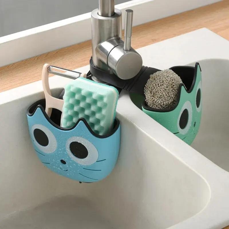 Kitchen Sink Storage and Drainage Hanging Bag Multi-purpose Adjustable Buckle Hanging Basket Household Cartoon Cat Sink Drainage
Kitchen Sink Storage and Drainage Hanging Bag Multi-purpose Adjustable Buckle Hanging Basket Household Cartoon Cat Sink Drainage