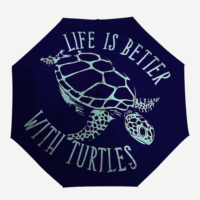 1pc Life Turtles Automatic Open/Close Umbrella, Windproof, Folding Compact Umbrella with Lightweight Design for Women/Men070
1pc Life Turtles Automatic Open/Close Umbrella, Windproof, Folding Compact Umbrella with Lightweight Design for Women/Men070