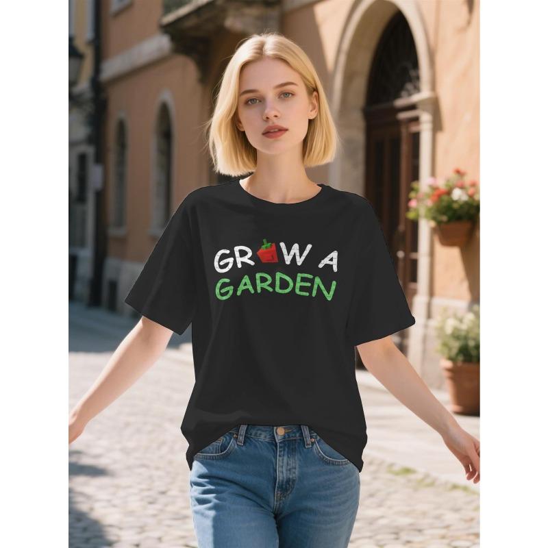 Women s Grow A Garden Gaming Graphic T-Shirt Crew Neck Short Sleeve Flared Hem Soft Casual Tee for Female Gamers & Plant Lovers S чёрный
Women s Grow A Garden Gaming Graphic T-Shirt Crew Neck Short Sleeve Flared Hem Soft Casual Tee for Female Gamers & Plant Lovers S чёрный