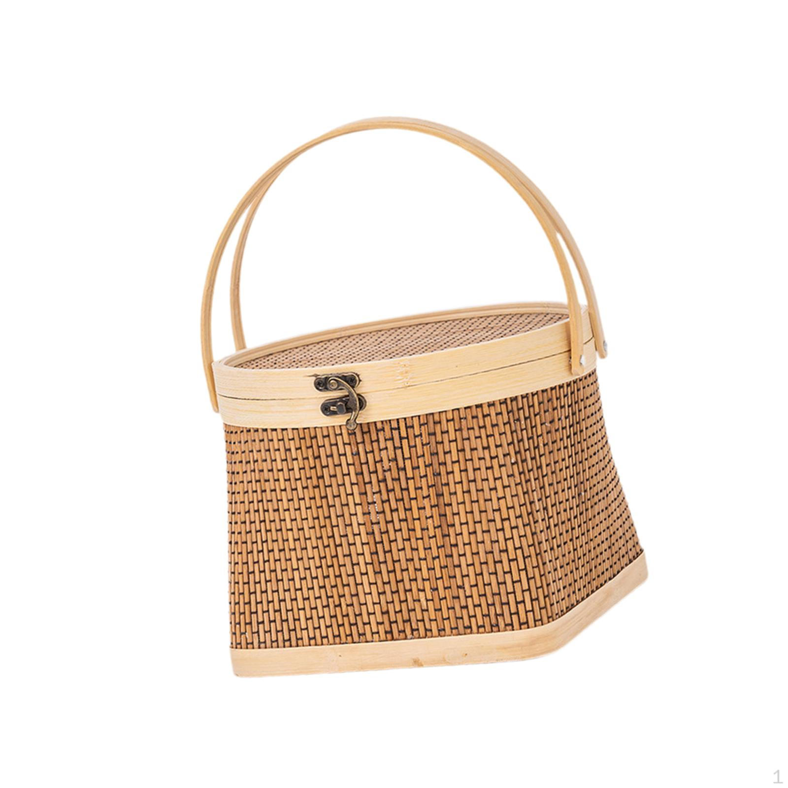 Bamboo Basket Woven Picnic Portable with Lid and Handle for Cake Mooncake round square
Bamboo Basket Woven Picnic Portable with Lid and Handle for Cake Mooncake round square