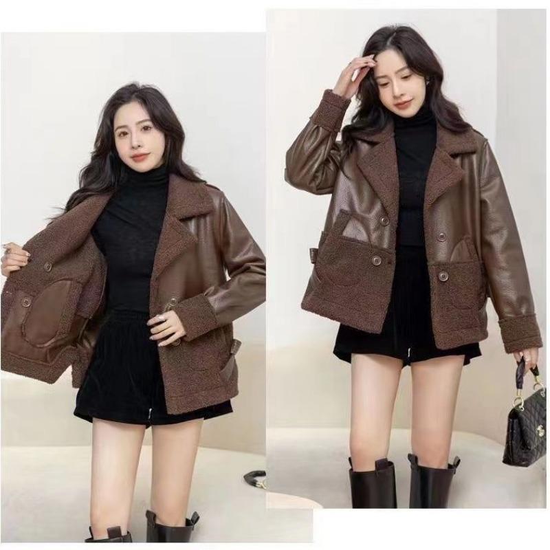 Женская куртка-ветровка из искусственного меха, новая осенне-зимняя, мех интегрированный с флисом, утолщенная кожаная куртка, короткая свободная куртка большого размера 5XL /155-170 catties
Женская куртка-ветровка из искусственного меха, новая осенне-зимняя, мех интегрированный с флисом, утолщенная кожаная куртка, короткая свободная куртка большого размера 5XL /155-170 catties