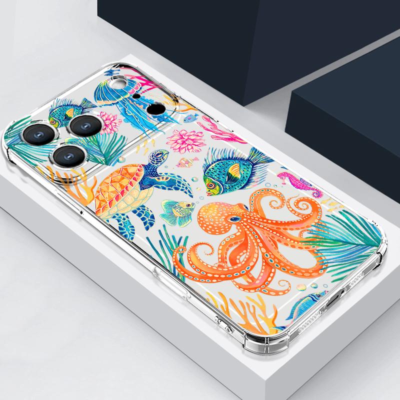 Octopus Starfish Pattern For iPhone 17 Pro Max Coque iPhone 16 15 14 13 Pro Max 11 Shockproof Clear Soft Silicone Cover iPhone 16 прозорий
Octopus Starfish Pattern For iPhone 17 Pro Max Coque iPhone 16 15 14 13 Pro Max 11 Shockproof Clear Soft Silicone Cover iPhone 16 прозорий