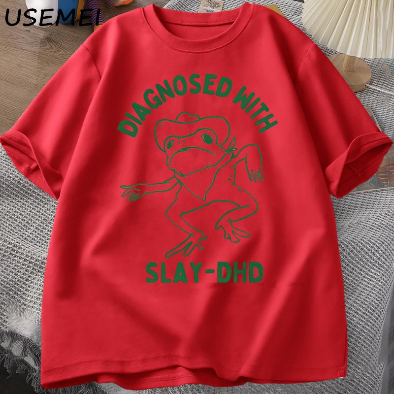Diagnosed with Slaydhd Women Unisex Cotton Tshirts Funny Travel Clothing Summer Frog Graphic Tshirt Unisex Short Sleeve Tees S
Diagnosed with Slaydhd Women Unisex Cotton Tshirts Funny Travel Clothing Summer Frog Graphic Tshirt Unisex Short Sleeve Tees S