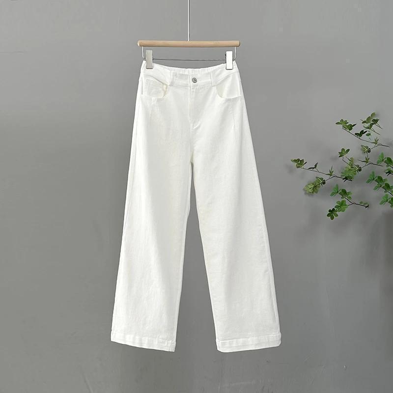 Летние брюки с высокой талией и широкими штанинами для миниатюрных женщин - Стройнящие, Повседневные, Универсальные, Свободного кроя 30 2XL 62.5-70 kg
Летние брюки с высокой талией и широкими штанинами для миниатюрных женщин - Стройнящие, Повседневные, Универсальные, Свободного кроя 30 2XL 62.5-70 kg