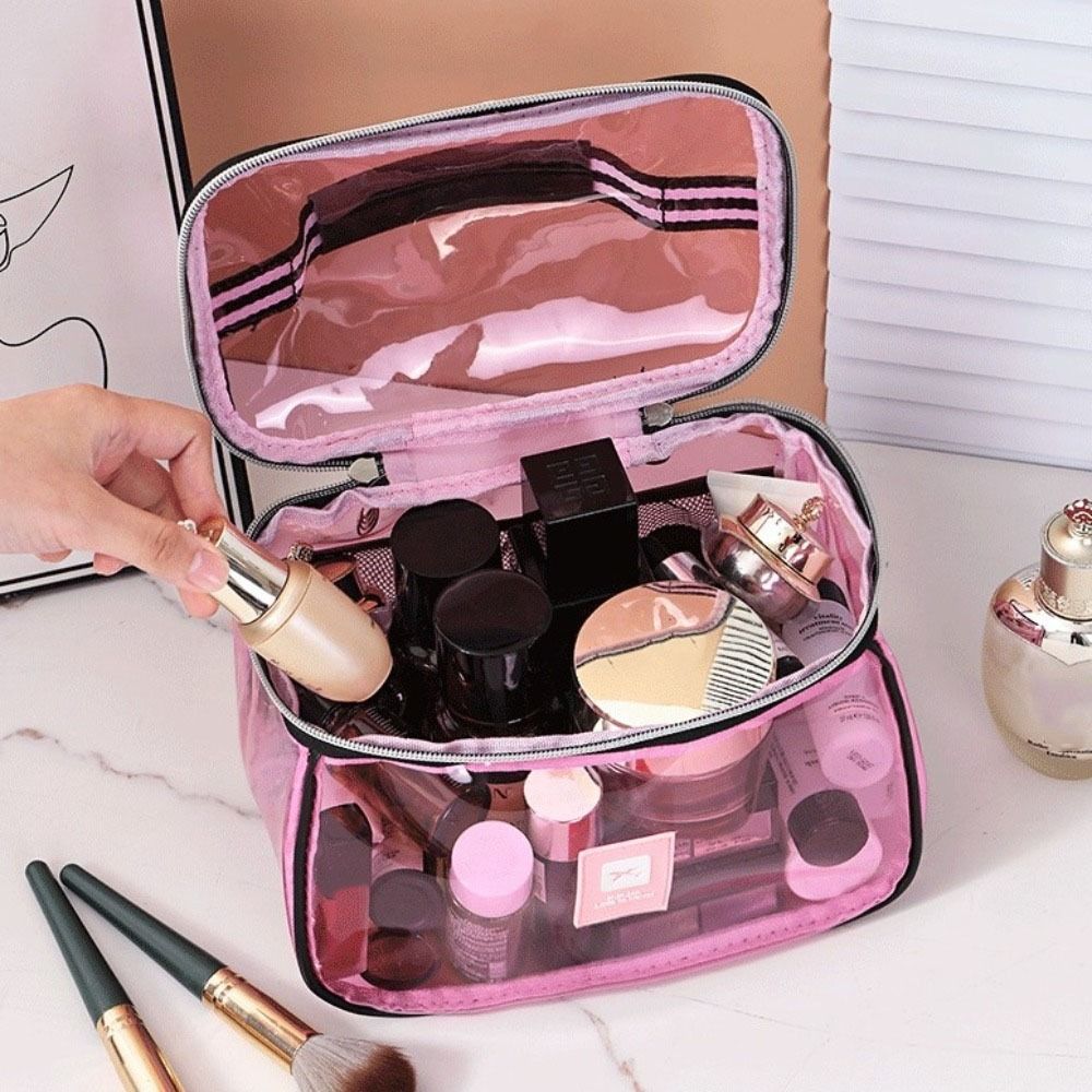 Waterproof PVC Cosmetic Bag PVC Toiletry Storage Organizer Fashion Clear Makeup Bag Women прозорий
Waterproof PVC Cosmetic Bag PVC Toiletry Storage Organizer Fashion Clear Makeup Bag Women прозорий