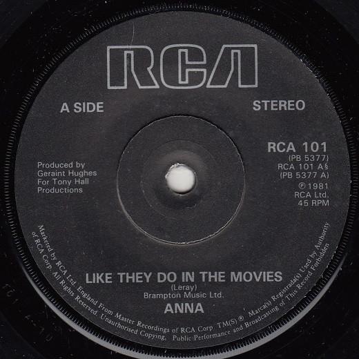 7inch Record ANNA - Like They Do In The Movies RCA101 RCA 1981 UK Dance & Electronica Used
7inch Record ANNA - Like They Do In The Movies RCA101 RCA 1981 UK Dance & Electronica Used