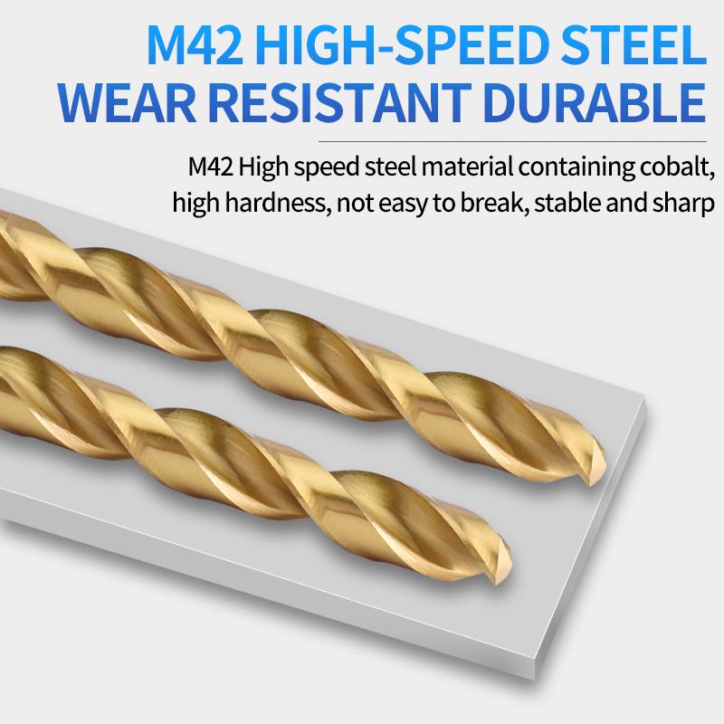 UT TAP HSS-Co8 DIN 338 Straight Shank Cobalt Twist Drill 1 2 3 4 5 6 7 8 9 10 11 12 13 mm Drills Bit For Stainless Steel 1.0mm (10PCS)
UT TAP HSS-Co8 DIN 338 Straight Shank Cobalt Twist Drill 1 2 3 4 5 6 7 8 9 10 11 12 13 mm Drills Bit For Stainless Steel 1.0mm (10PCS)