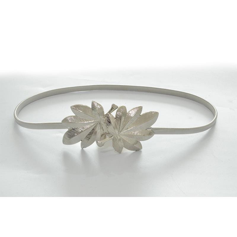 Elastic chain waist belt - women s metal maple leaf buckle decorative skinny belt 65-90 срібний
Elastic chain waist belt - women s metal maple leaf buckle decorative skinny belt 65-90 срібний