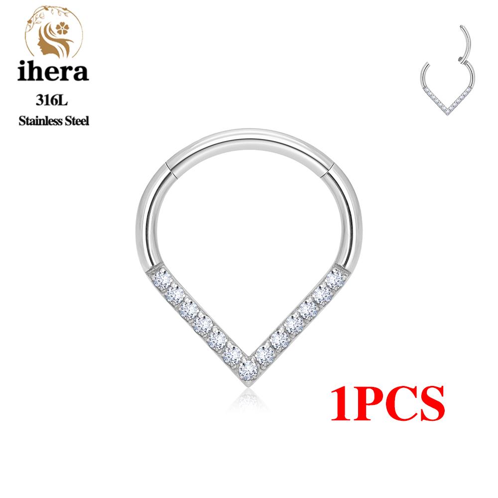 1/10PCS Stainless Steel Round Nose Ring CZ Hinged Septum Clicker Heart Earring Hoop Ear Tragus Cartilage Daith Piercing Jewelry 1.0x6mm
1/10PCS Stainless Steel Round Nose Ring CZ Hinged Septum Clicker Heart Earring Hoop Ear Tragus Cartilage Daith Piercing Jewelry 1.0x6mm
