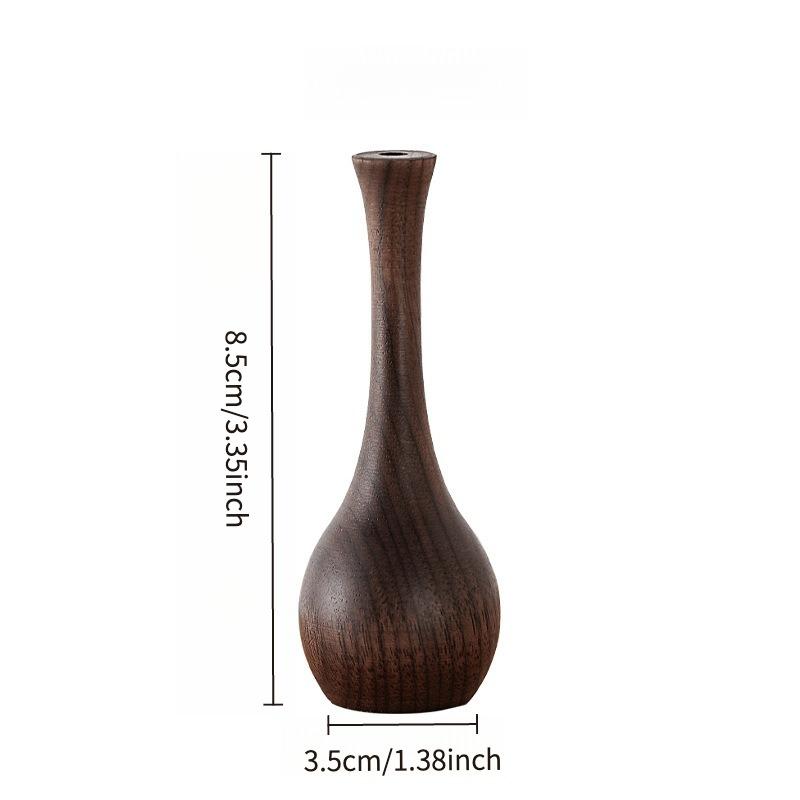 Chinese Style Creative Desktop Ornament Simple Small Decorative Vase,Black Walnut Solid Wood Vase Home Office Decoration
Chinese Style Creative Desktop Ornament Simple Small Decorative Vase,Black Walnut Solid Wood Vase Home Office Decoration