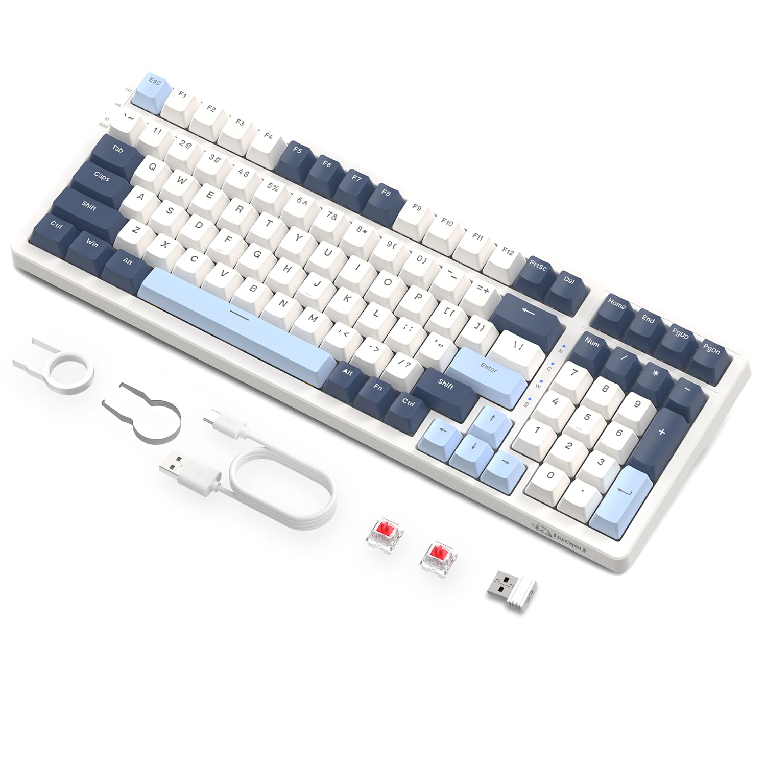 ZIYOU LANG K8 Gaming Keyboard Wireless Mechanical Keyboard 100 Keys Red Axis Numeric Keypad Hot Swap Compatible Gasket Mount Custom RGB Backlight
ZIYOU LANG K8 Gaming Keyboard Wireless Mechanical Keyboard 100 Keys Red Axis Numeric Keypad Hot Swap Compatible Gasket Mount Custom RGB Backlight