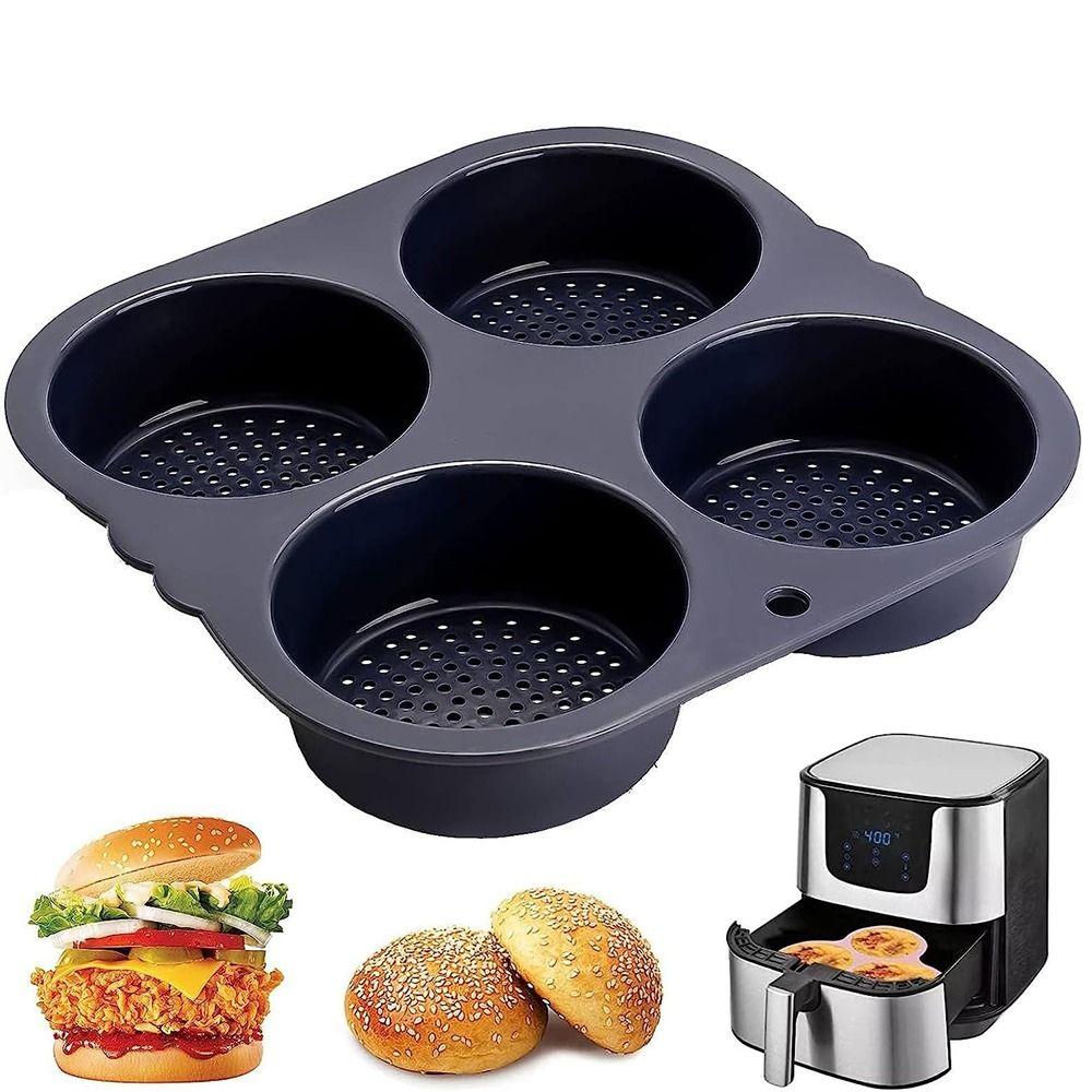 Silicone Hamburger Bun Mold Non-stick Burger Bun Maker Reusable Bread Loaf Pan Food Baking 6 Cavity
Silicone Hamburger Bun Mold Non-stick Burger Bun Maker Reusable Bread Loaf Pan Food Baking 6 Cavity