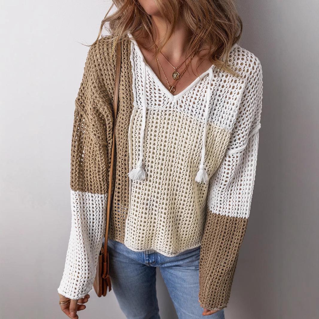 Women s European & American V-neck Long Sleeve Pullover Sweater - Thin, Simple, Versatile, Loose Fit S
Women s European & American V-neck Long Sleeve Pullover Sweater - Thin, Simple, Versatile, Loose Fit S