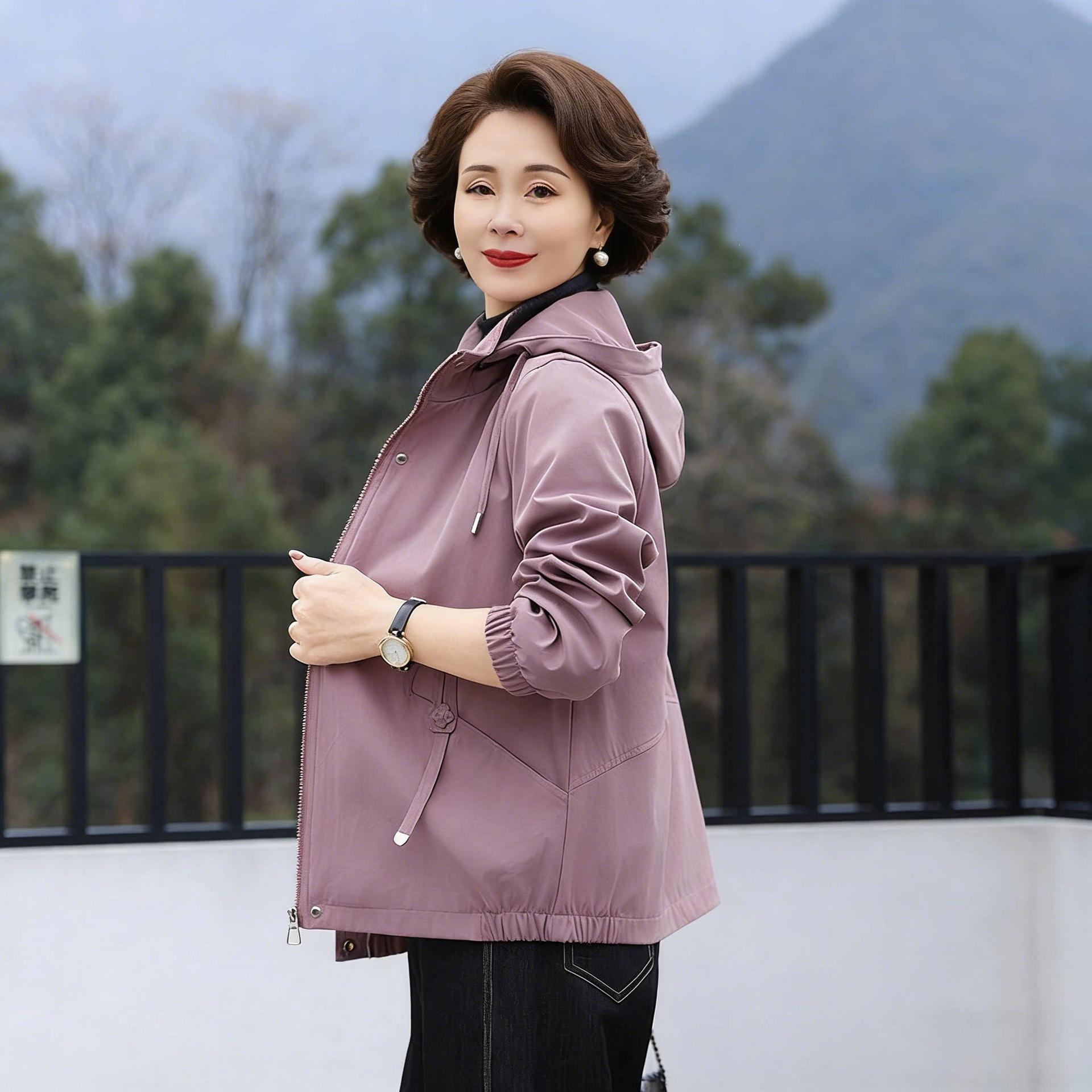 Mom s Age-Defying Casual Hooded Jacket for Women 2026 - Spring/Autumn, Loose Fit, Zipper, Perfect for Mother s Day XL for up to 105 jin
Mom s Age-Defying Casual Hooded Jacket for Women 2026 - Spring/Autumn, Loose Fit, Zipper, Perfect for Mother s Day XL for up to 105 jin
