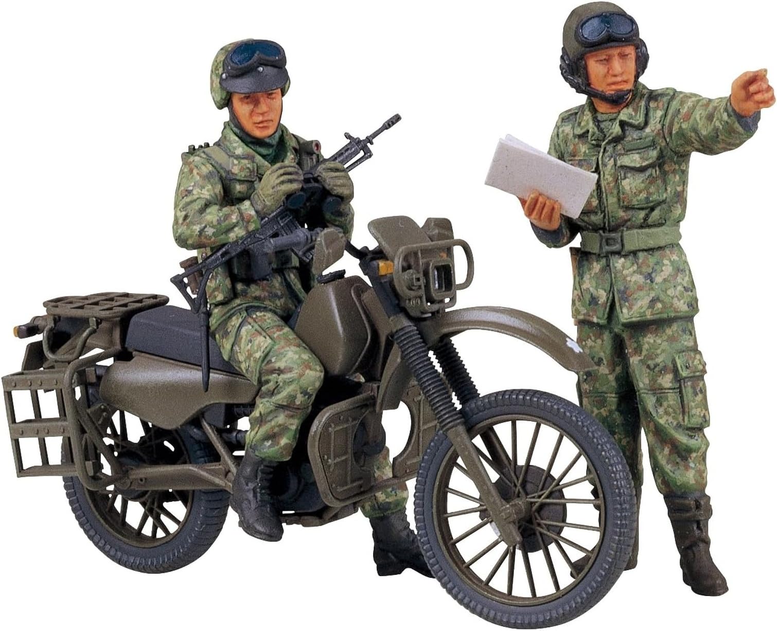 Tamiya 1/35 Military Miniature Series No. 245 Japan Ground Self-Defense Force Motorcycle Reconnaissance Set Plastic Model 35245
Tamiya 1/35 Military Miniature Series No. 245 Japan Ground Self-Defense Force Motorcycle Reconnaissance Set Plastic Model 35245