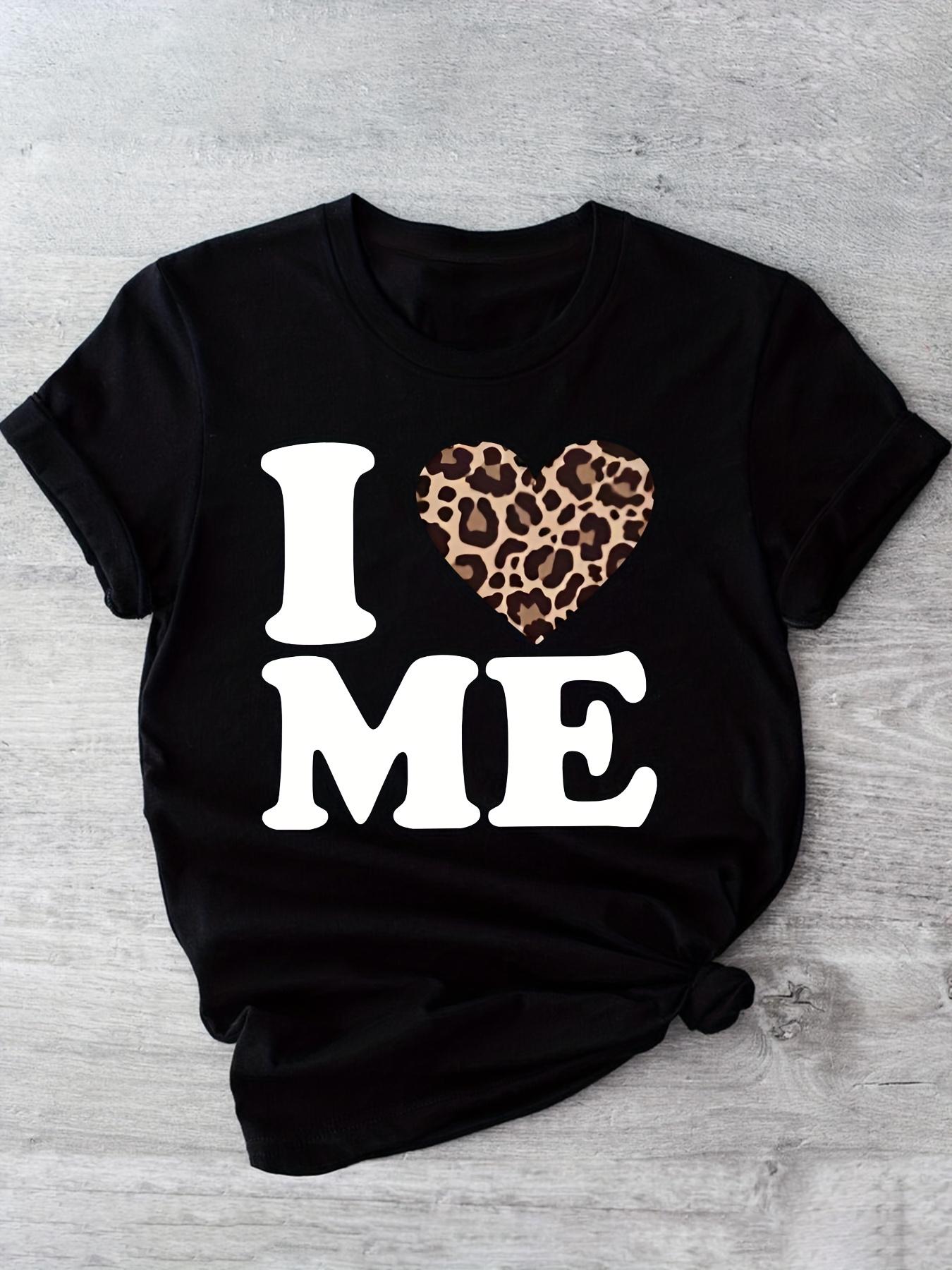 Women S I Me Leopard Heart Print T-Shirt Casual Comfortable Crew Neck Short Sleeve Tee Perfect for Casual Attire Trendy Casual 5XL
Women S I Me Leopard Heart Print T-Shirt Casual Comfortable Crew Neck Short Sleeve Tee Perfect for Casual Attire Trendy Casual 5XL