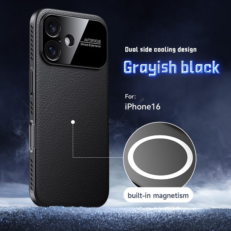 Luxury Ultra Thin Solid Color Leather Heat Dissipation Case for IPhone 17 16 15 14 Pro Max for Magsafe Light Grip Bumper Shell iPhone17 Pro Max чорний
Luxury Ultra Thin Solid Color Leather Heat Dissipation Case for IPhone 17 16 15 14 Pro Max for Magsafe Light Grip Bumper Shell iPhone17 Pro Max чорний