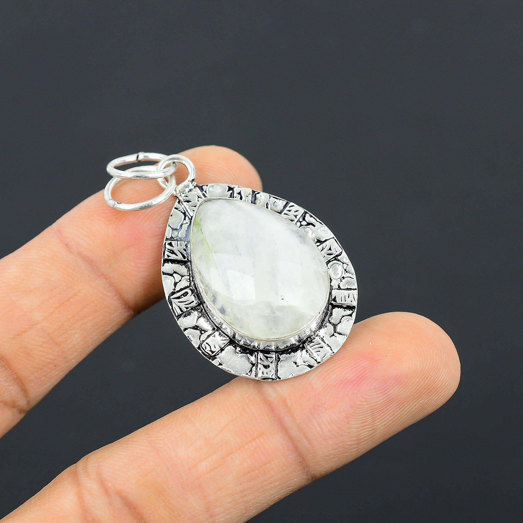 Sterling Silver Pear Rainbow Moonstone Stone Mother Bezel Birthday Boho Pendant
Sterling Silver Pear Rainbow Moonstone Stone Mother Bezel Birthday Boho Pendant