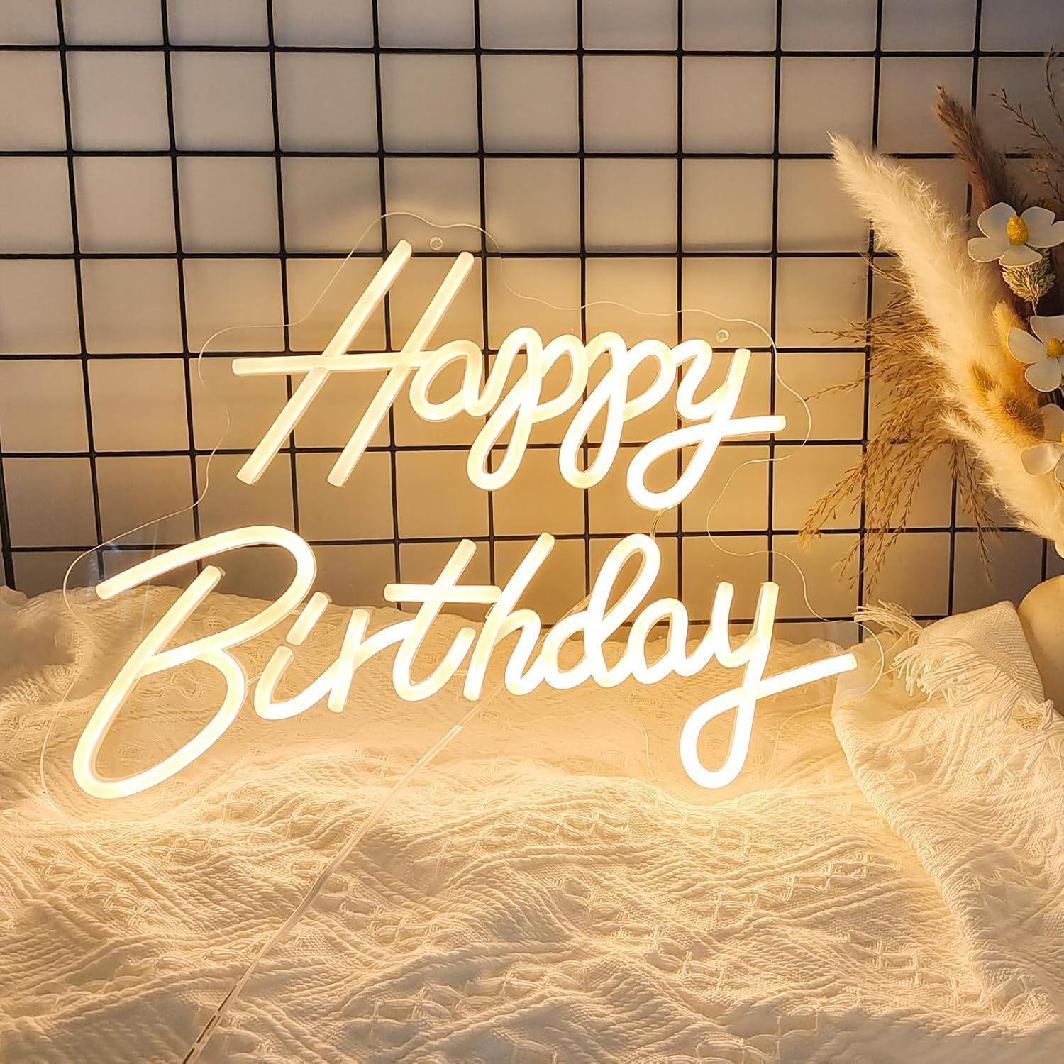 Happy Birthday Neon Sign LED Birthday Party Wall Decor Room Decor LED Light Signs Neon Lights Home Decoration Lamp USB-powered
Happy Birthday Neon Sign LED Birthday Party Wall Decor Room Decor LED Light Signs Neon Lights Home Decoration Lamp USB-powered