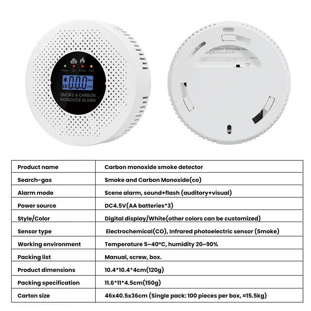 Carbon Monoxide Detector CO Monitor Alarm LCD Digital Display Home Indoor Real-Time Controller Home Supply
Carbon Monoxide Detector CO Monitor Alarm LCD Digital Display Home Indoor Real-Time Controller Home Supply
