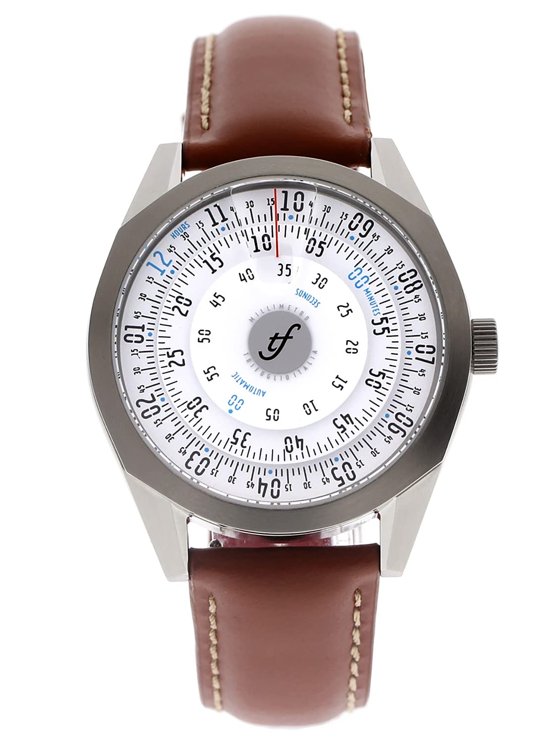 Millimetro IV MLIV121SSWH Trifoglio Italia MILLIMETRO IV 4th Generation Automatic Watch Rotating Disc White Dial Brown Calf Leather Strap Italian
Millimetro IV MLIV121SSWH Trifoglio Italia MILLIMETRO IV 4th Generation Automatic Watch Rotating Disc White Dial Brown Calf Leather Strap Italian