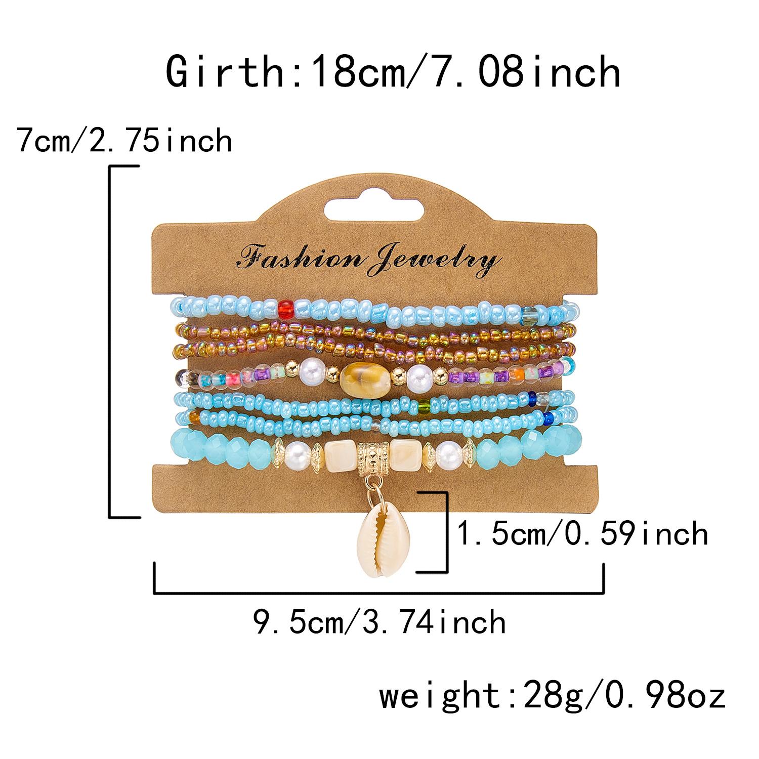 Bohemian Conch Shell Stackable Beaded Bracelet Set for Women Colorful Shell Resin Handmake Chain Holiday Party Jewelry Gift
Bohemian Conch Shell Stackable Beaded Bracelet Set for Women Colorful Shell Resin Handmake Chain Holiday Party Jewelry Gift