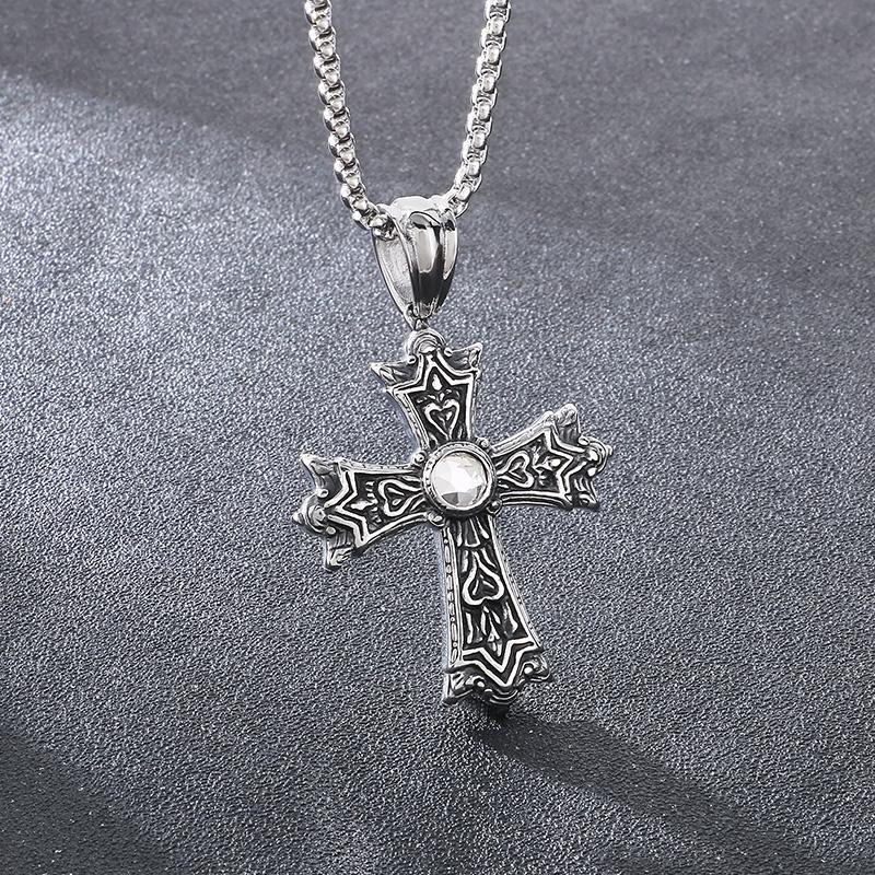 Hip Hop Rhinestone Cross Pendant Necklace for Men Vintage Stainless Steel Jewelry Gold Color O Chain Accessory Trendy Charm Gift 60cm
Hip Hop Rhinestone Cross Pendant Necklace for Men Vintage Stainless Steel Jewelry Gold Color O Chain Accessory Trendy Charm Gift 60cm