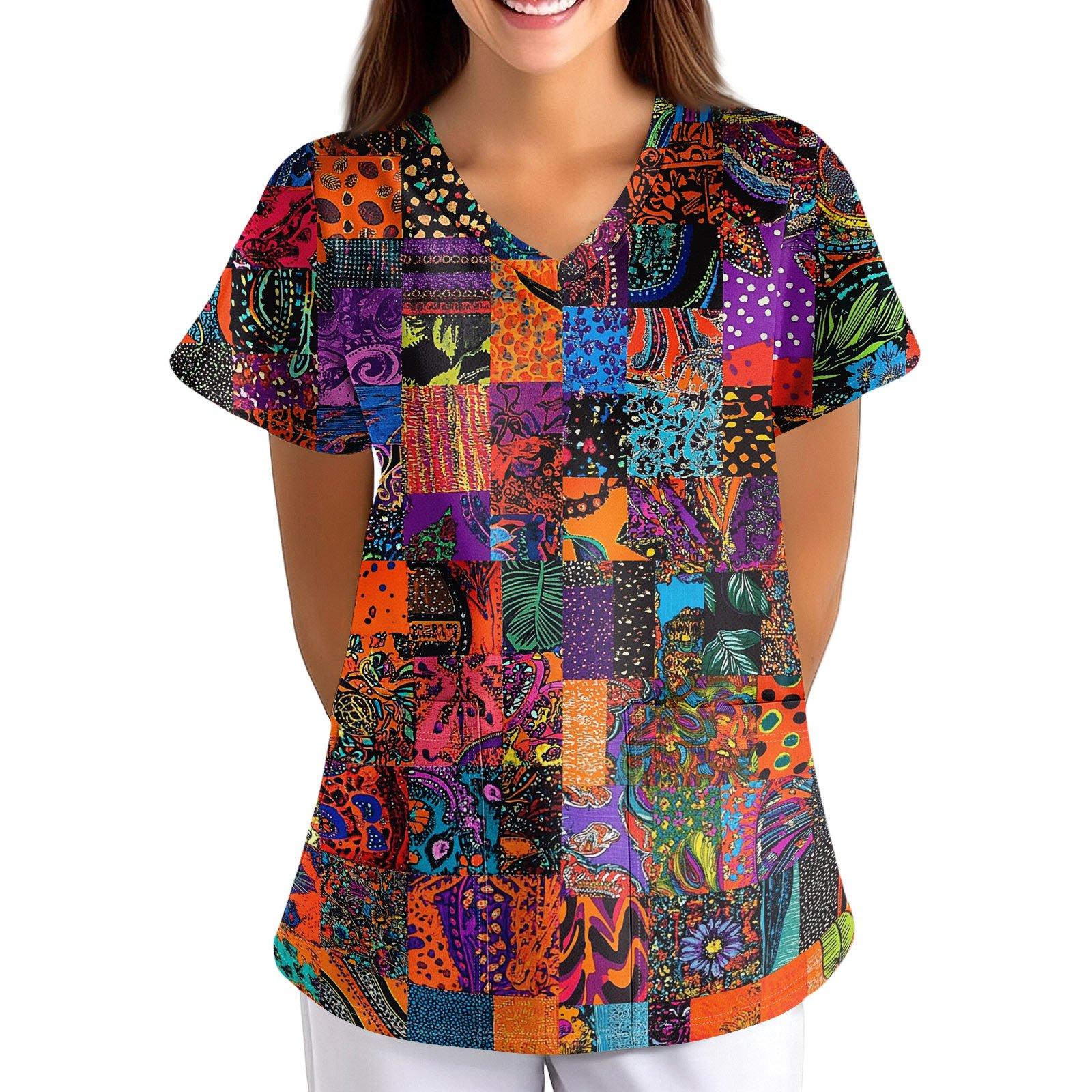 Women s Floral Print Loose Fit V Neck Short Sleeve Medical Scrub Top with Pockets Suitable for Healthcare Professionals and Nurses XXXL
Women s Floral Print Loose Fit V Neck Short Sleeve Medical Scrub Top with Pockets Suitable for Healthcare Professionals and Nurses XXXL