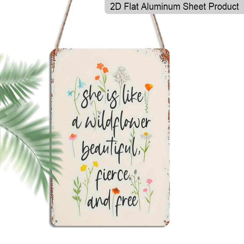 2D Flat, 1pc Vintage She Is Like A Wildflower Beautiful, Fierce and Free Aluminium Sign - 8 x12 Rustic Floral & Inspirational Home Decor, Boho 20*30cm
2D Flat, 1pc Vintage She Is Like A Wildflower Beautiful, Fierce and Free Aluminium Sign - 8 x12 Rustic Floral & Inspirational Home Decor, Boho 20*30cm