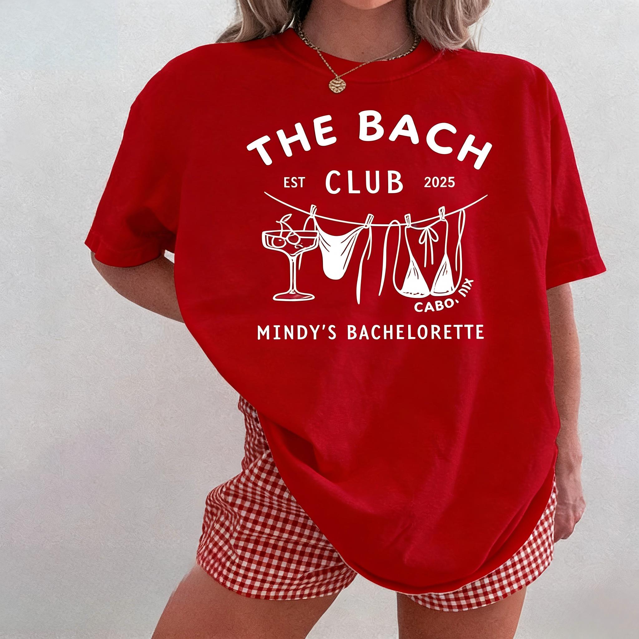 Cherry Margarita Bachelorette Shirt The Bach Club T Shirt Bikinies and Martinis Funny Printed Tshirt Women Summer Casual Tee 4XL
Cherry Margarita Bachelorette Shirt The Bach Club T Shirt Bikinies and Martinis Funny Printed Tshirt Women Summer Casual Tee 4XL