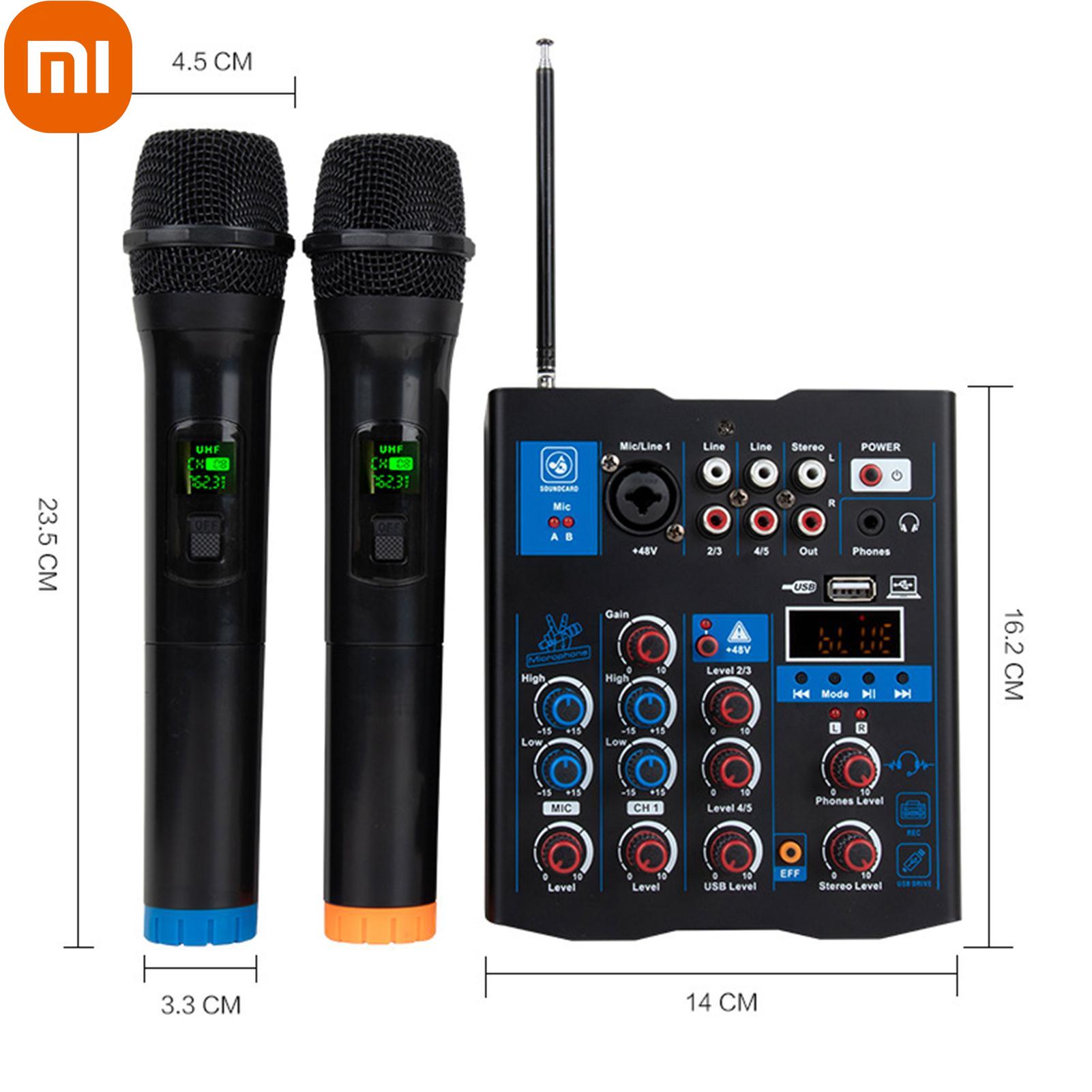 Профессиональный аудиомикшер Xiaomi, с двойным беспроводным микрофоном, системным интерфейсом звуковой платы 4
Профессиональный аудиомикшер Xiaomi, с двойным беспроводным микрофоном, системным интерфейсом звуковой платы 4