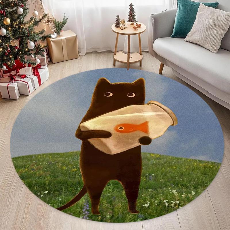 Boho Round Rug Soft Carpet Floor Mat Area Rug Retro Ethnic Style Stripe Design for Home Living Room Bathroom Decor Minimalist 80cm
Boho Round Rug Soft Carpet Floor Mat Area Rug Retro Ethnic Style Stripe Design for Home Living Room Bathroom Decor Minimalist 80cm