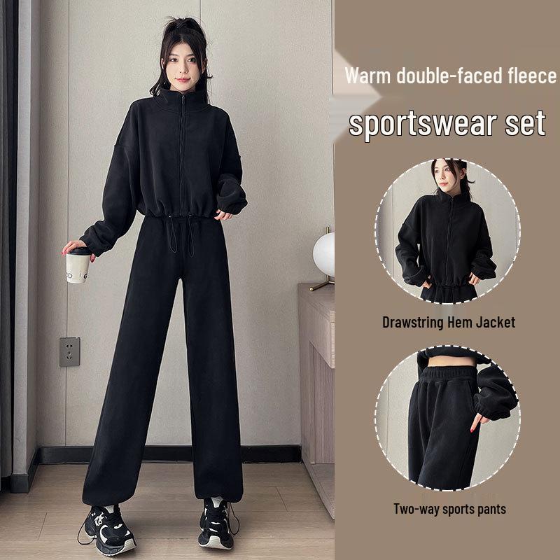 Women s Fall/Winter 2024 Double-Sided Fleece Warm Running Set: Short Jacket & Casual Pants S
Women s Fall/Winter 2024 Double-Sided Fleece Warm Running Set: Short Jacket & Casual Pants S