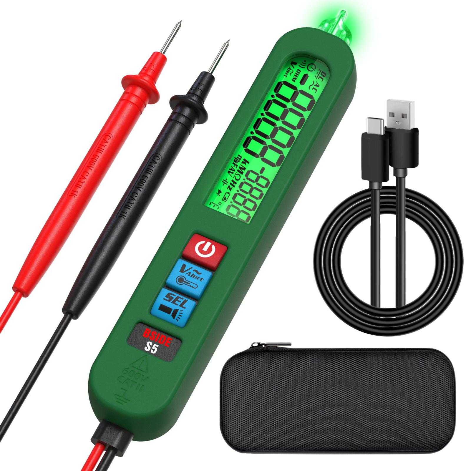 Multimeter Tester Pen Type Voltage Detector Automatic Tester Capacitance Pen Electric Meter Tool Diode-Continuity Meter
Multimeter Tester Pen Type Voltage Detector Automatic Tester Capacitance Pen Electric Meter Tool Diode-Continuity Meter
