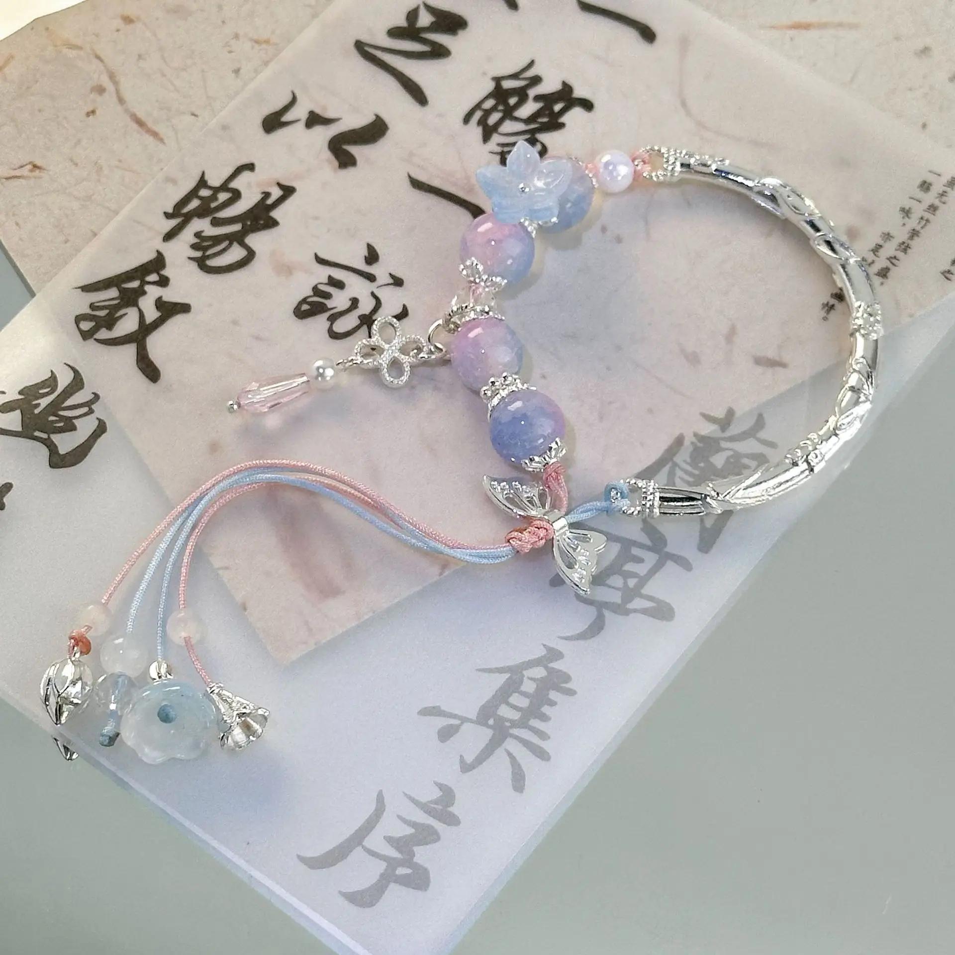 Fashion Butterfly Flower Purple Gradient Tassel Beaded Sweet Half Bangle Braided Bracelet Adjustable Retro Beautiful Jewelry фіолетовий
Fashion Butterfly Flower Purple Gradient Tassel Beaded Sweet Half Bangle Braided Bracelet Adjustable Retro Beautiful Jewelry фіолетовий