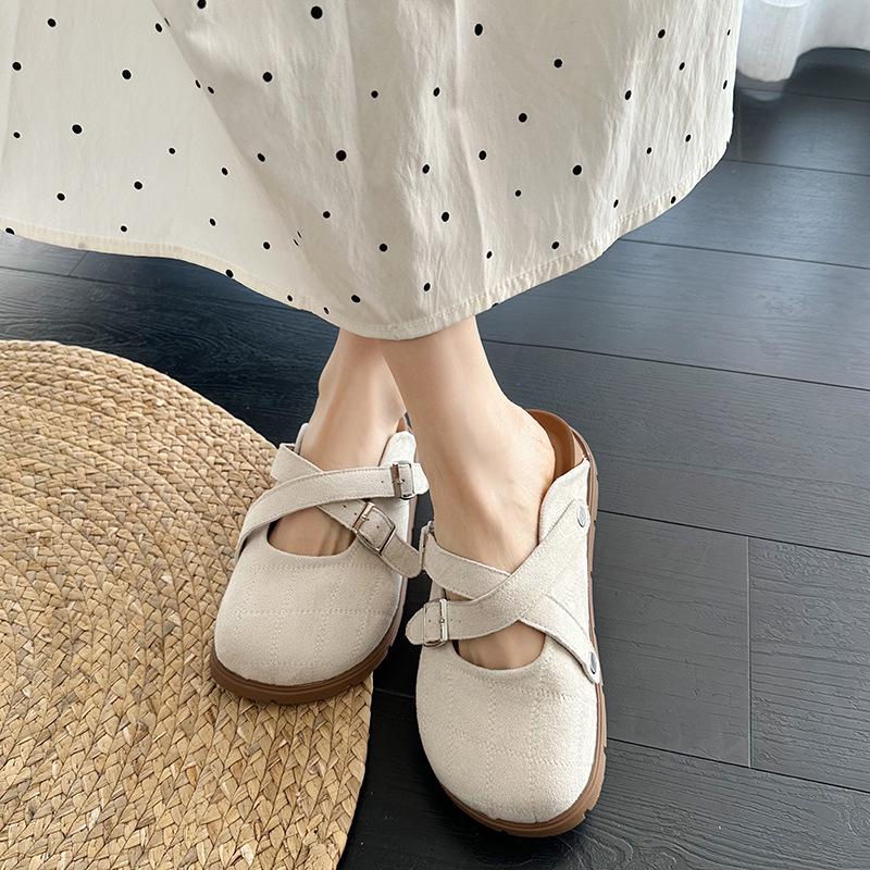 Thick bottom inner height increase women s spring half bag head sandals wear retro bag head slippers 40
Thick bottom inner height increase women s spring half bag head sandals wear retro bag head slippers 40