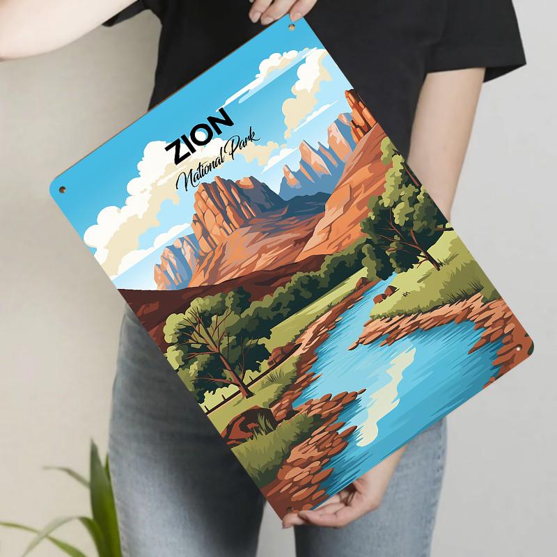 Zion National Park Vintage Metal Wall Art Retro Travel Poster Home Decor Scenic Landscape Decoration 20x30cm(7.8x11.8inch)
Zion National Park Vintage Metal Wall Art Retro Travel Poster Home Decor Scenic Landscape Decoration 20x30cm(7.8x11.8inch)