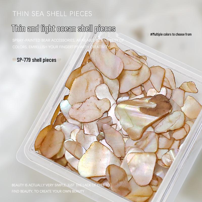 Japanese Nail Art: Candy Color Iridescent Abalone Shell Pieces
Japanese Nail Art: Candy Color Iridescent Abalone Shell Pieces