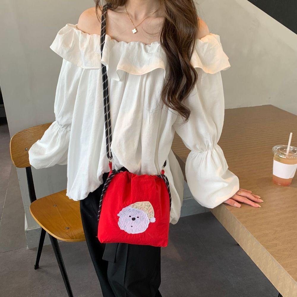 Tote Bag Embroidery Handbag Korean Style Shoulder Bags Nylon Drawstring Bag Vacation Style 3
Tote Bag Embroidery Handbag Korean Style Shoulder Bags Nylon Drawstring Bag Vacation Style 3