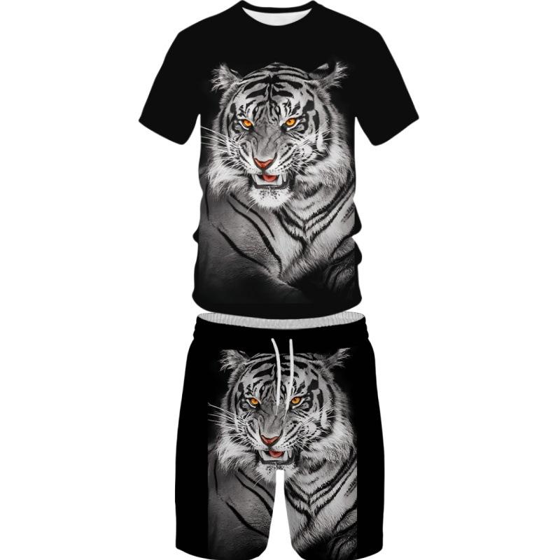 Summer 3D Personalized Tiger Picture Quick Drying Breathable Ice Silk Five Point Shorts Short Sleeve T-shirt Set S
Summer 3D Personalized Tiger Picture Quick Drying Breathable Ice Silk Five Point Shorts Short Sleeve T-shirt Set S