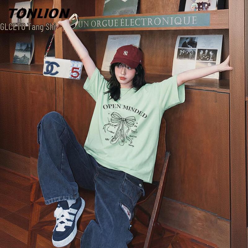 TonLion Women s Ballet Bow Print Cotton T-Shirt S
TonLion Women s Ballet Bow Print Cotton T-Shirt S