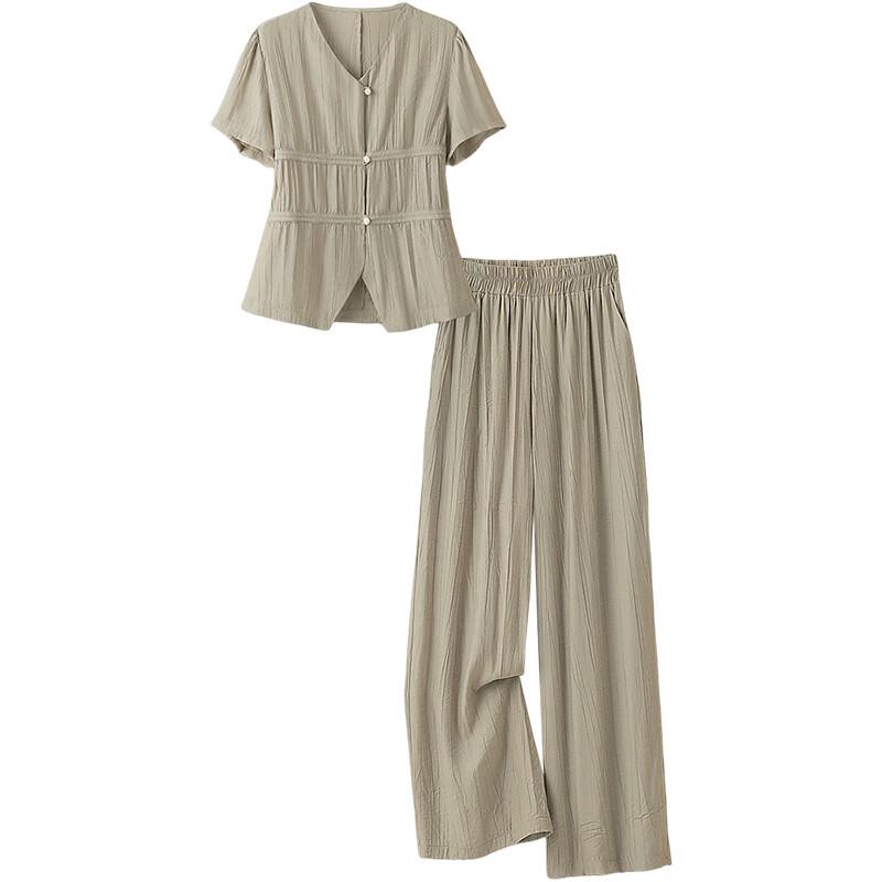 Women s V-neck Top & Wide-leg Pants Set L
Women s V-neck Top & Wide-leg Pants Set L
