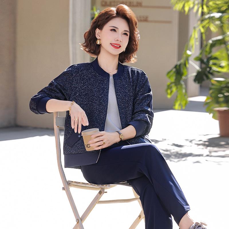 Spring Collection: Mother s Casual Sequin Two-Piece Set - Long Sleeve Zipper Jacket + Elastic Waist Pants 5XL (145-160 lbs)
Spring Collection: Mother s Casual Sequin Two-Piece Set - Long Sleeve Zipper Jacket + Elastic Waist Pants 5XL (145-160 lbs)