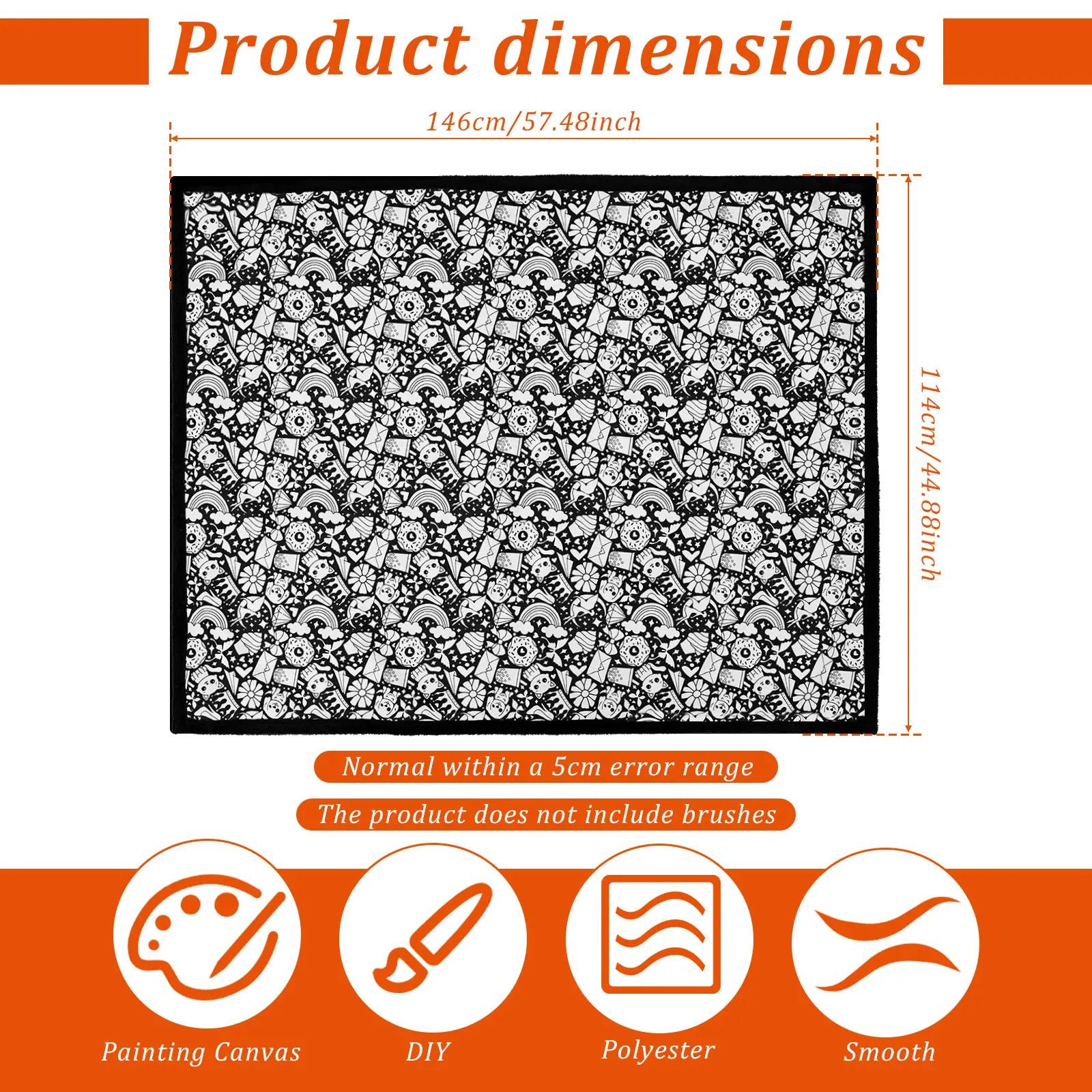 DIY Coloring Blanket Polyester Personalized Color Blanket 114x146CM Washable Coloring Own Plush Blanket for Home Bedroom Sofa 114x146CM
DIY Coloring Blanket Polyester Personalized Color Blanket 114x146CM Washable Coloring Own Plush Blanket for Home Bedroom Sofa 114x146CM