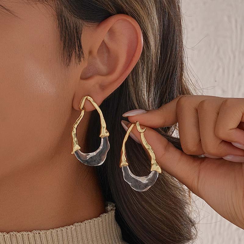 Vintage Resin Irregular Water Drop Earrings For Women Stainless Steel Gold Color Geometric Earrings Zircon 2026 Trend New
Vintage Resin Irregular Water Drop Earrings For Women Stainless Steel Gold Color Geometric Earrings Zircon 2026 Trend New